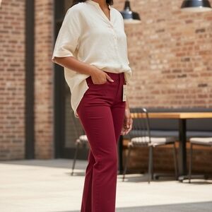 Gloria Vanderbilt Amanda Red Slimming Jeans Pants 12P Short Cotton Blend 5Pocket